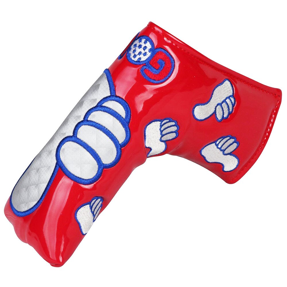 Golf Putter Blade Cover Duim Headcover Met Magnetische Sluiting Waterdicht 【 6 Color】: Red