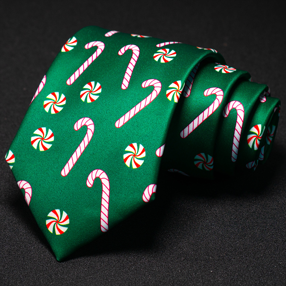 EASTEPIC Classic Print Neckties Fashionable Men's Ties Colorful Ties for Men Christmas Party Accessory Santa Claus: Dark Grey