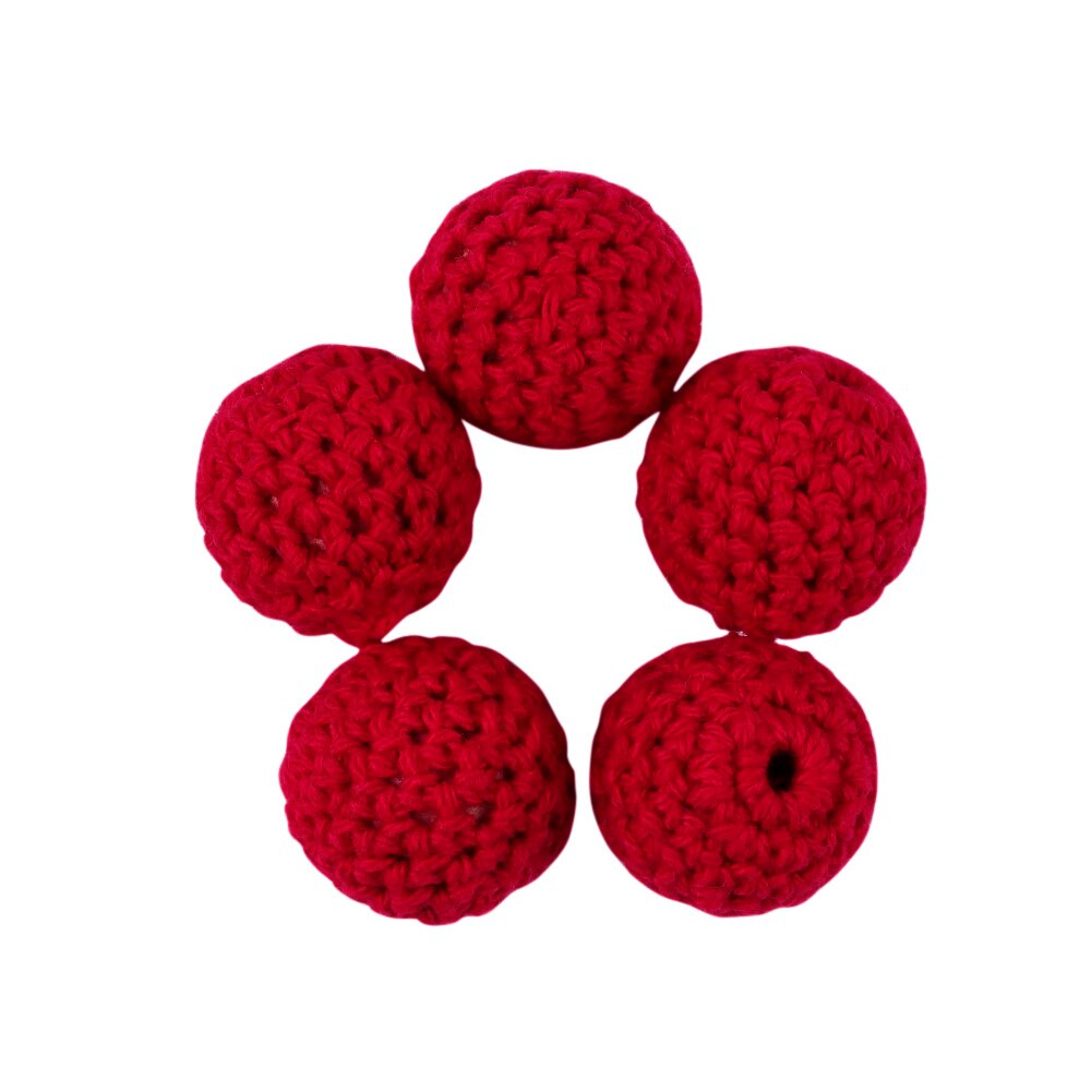 10 stücke holz Häkeln Perlen Ungiftig DIY Baby Zahnen Schmuck Halskette Anhänger Baby Beißring Spielzeug Natürliche Holz Perlen 20MM: 07