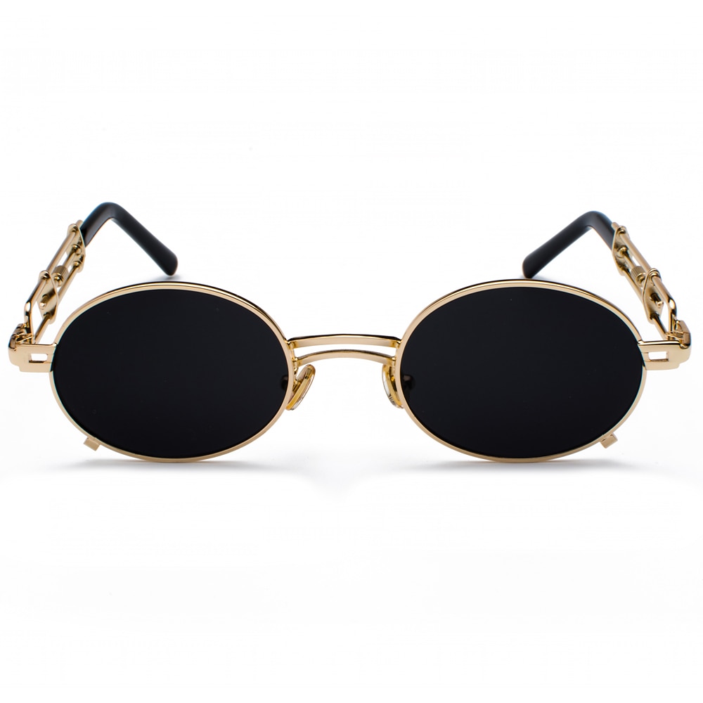 Peekaboo Retro Steampunk Sonnenbrille Männer Runde Grandado 