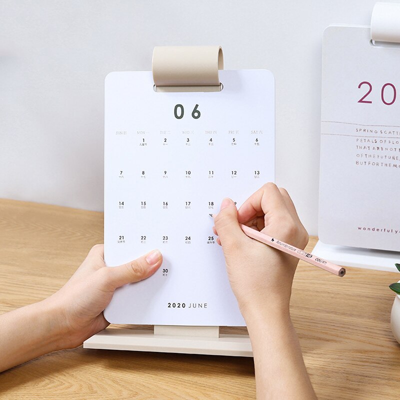 Desk Calendar Yearly Flip Calendar Daily Planners with Hanging Mount THIN889