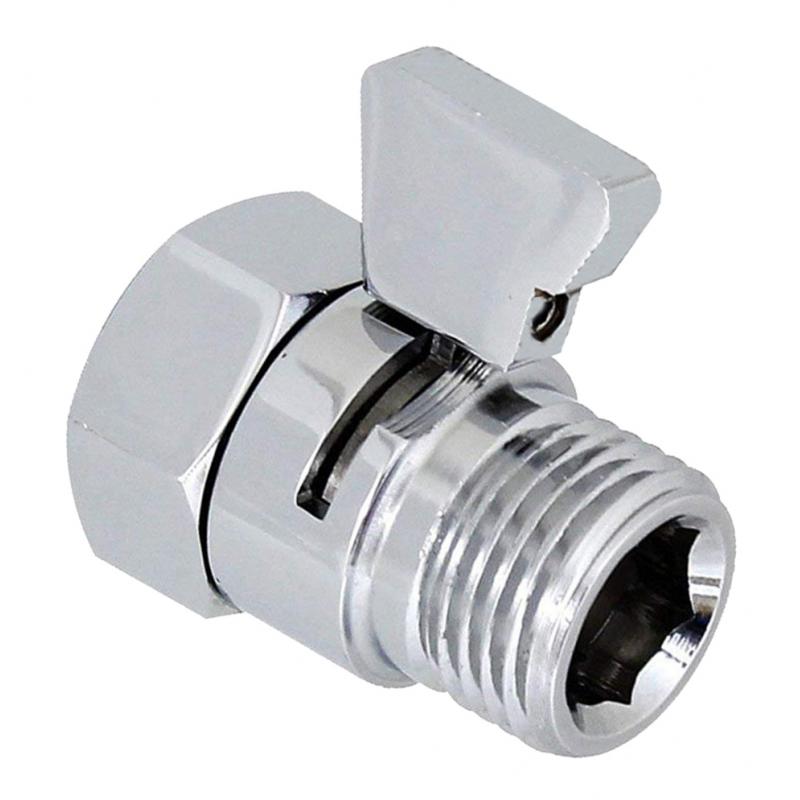 Universal Bathroom Shower System Component Shower Head Diverter Valve Water Saver Valve Shower Head Shut-Off Valve
