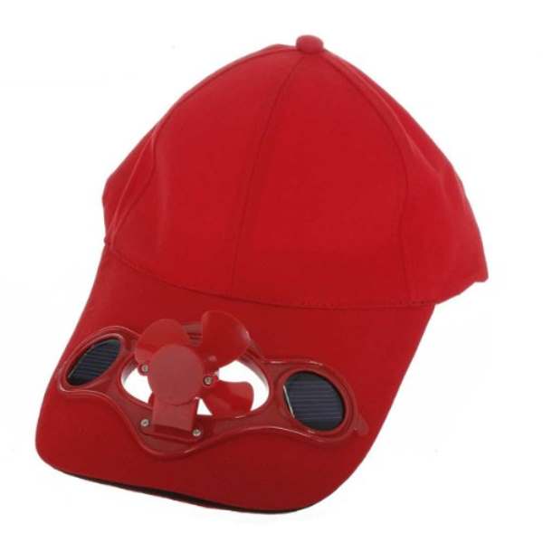 1 Set Summer Solar Panel Powered Cooling Fan Baseball Cap Outdoor Peaked Sun Visor Hat
