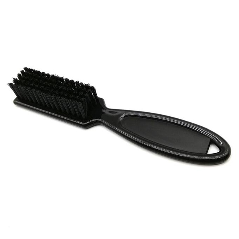 Cepillo de estilo de barba pequeño negro para salón, afeitado , cepillo de barba, peluquero Vintage, forma de cabeza de aceite, tallado, cepillo de limpieza