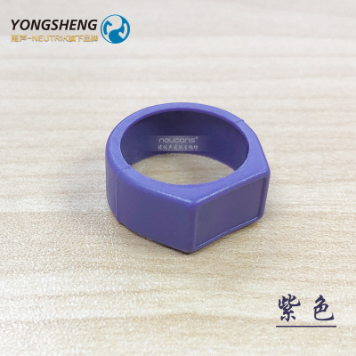 YS-CCR YONGSHENG For YS136N / YS137N XLR Plug Color Ring Multi-color Roll-proof Ring Marking Ring 10 colors: PURPLE / 1PCS