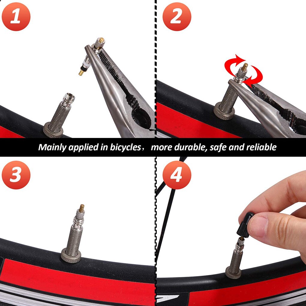 Cykel aftagelig presta ventilkerne cykel udskiftning messing tubeless kerne fjerner værktøj til tubeless road mtb cykel