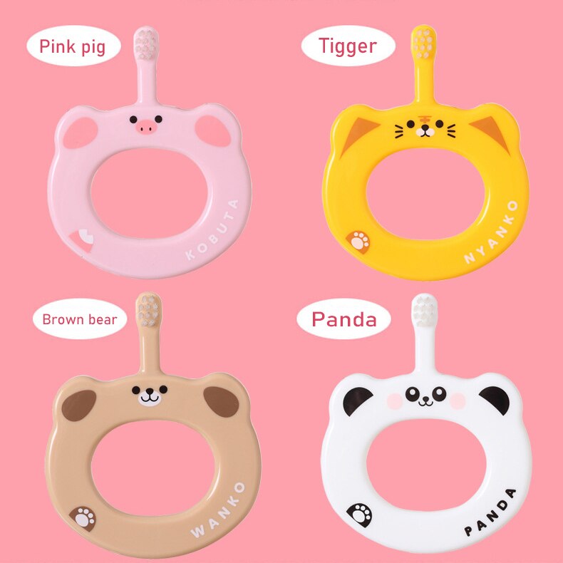 Imebaby Baby Zahnbürste Kleinkind Ausbildung Zahnbürste kinder Zahnbürste Nylon pelz Baby Elemente Weichen Pelz Ring Anti Zahnbürste