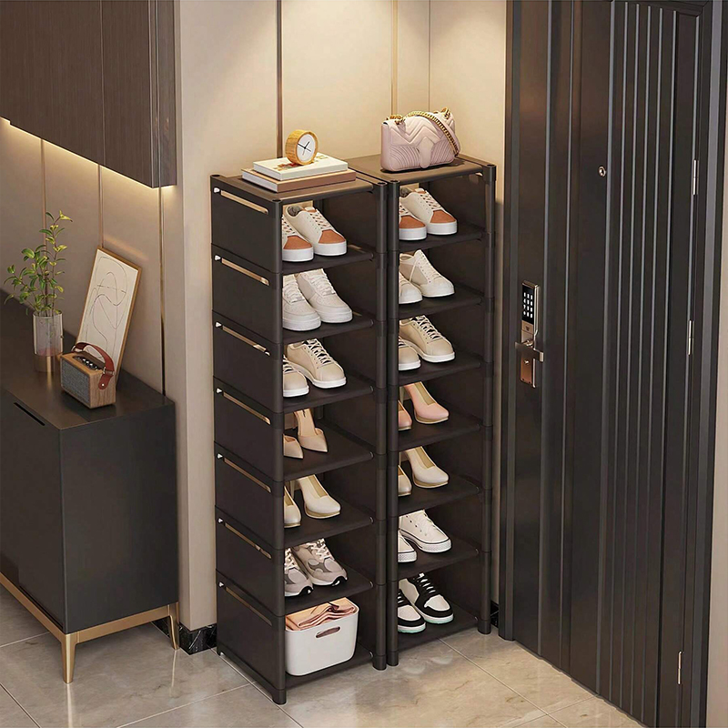 Schuhregal Kleiner Schuhschrank verbreitert ein der Zauberstab Tür Schuhregal kleine schmale Haushaltsaufbewahrung Vermietung mehrstöckige