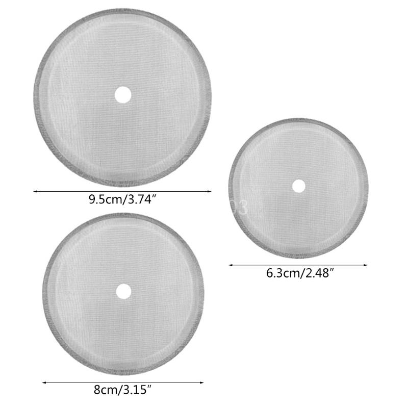 Q6PE 5 Stück Französisch Drücken Sie Ersatz-Kaffeefilter aus Edelstahl, 350 1000