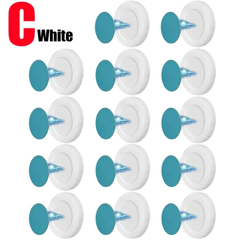 Sterke magnetiske kroker, magnetholder mot tap, oppbevaringskroker for fjernkontroll, veggmontert kjøleskapsklistremerke, krok til hjemmeorganisering: L / Lysegrønn