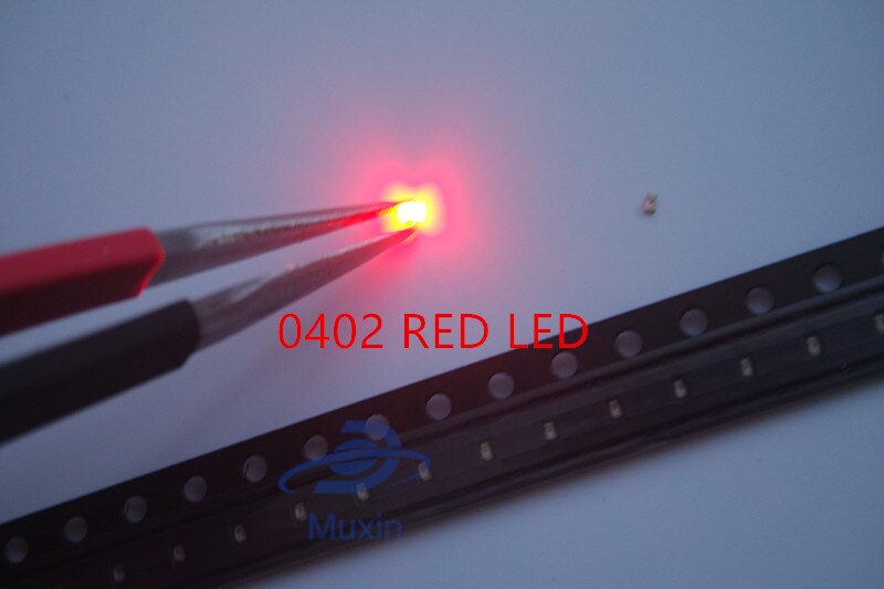 100 stk 0402 led overflademontering 0402 røde smd/smt led super lysende lampe lysdioder 0402 smd led 620-625nm
