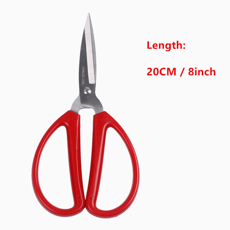 Tijeras de costura corta ropa de tela recta tijeras de sastre papelería del hogar artículos para costura cruzada herramientas: L         20CM 8inch