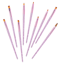 9 Stks/set Professionele Ijs Bloem Nail Art Lichttherapie Pen Bloem Carving Pen Voor Acryl Uv Gel Schilderen Pen Brush nail Gereedschap