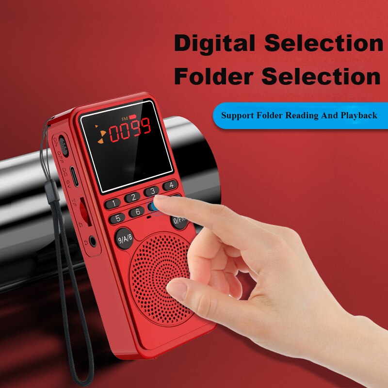 Draagbare Digitale Radio Bluetooth Luidspreker Muziek Speler Met Hd Display Ondersteuning Bluetooth Call Recording Tf Card Oortelefoon Spelen