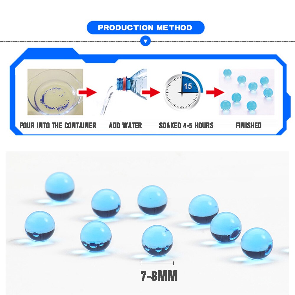 250 teile/beutel Kristall Boden Hydrogel Gel Polymer Wasser Perlen 7-8mm Pistole Blume Hochzeit Dekoration Wachsenden Wasser Bälle wohnkultur