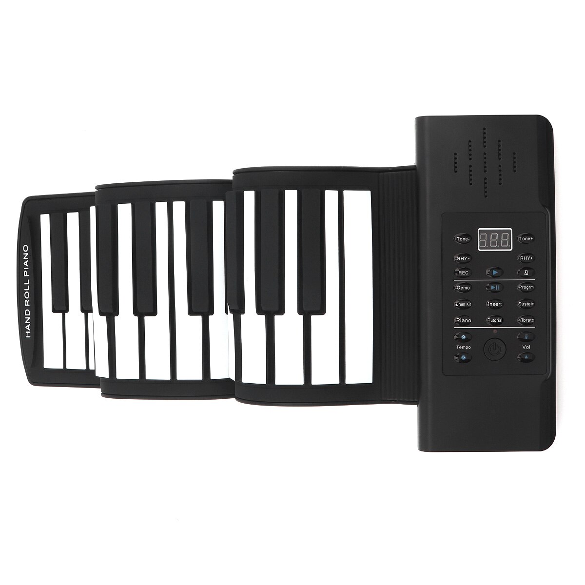61 Keys USB MIDI Output Roll Up Piano Rechargeable Portable Electronic Silicone Flexible Keyboard Organ Built-in Speaker
