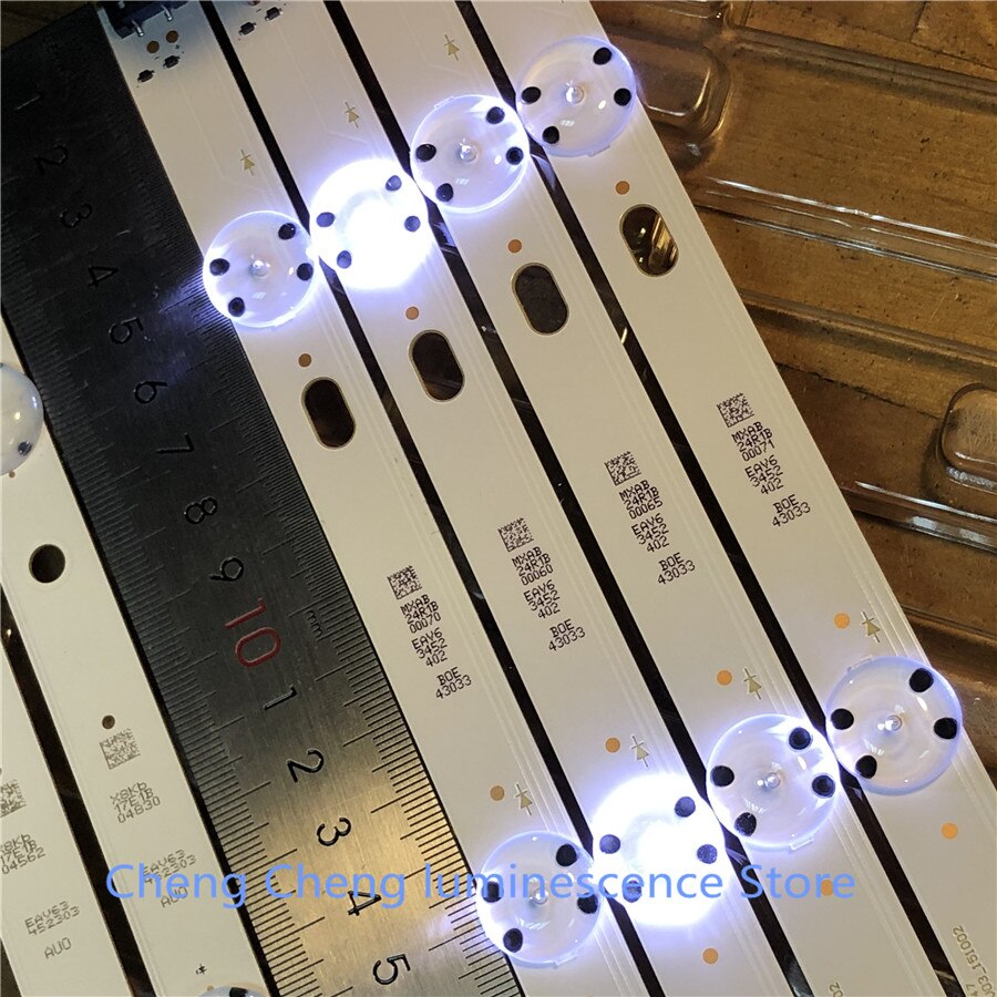 Lote de 6 unidades de tira de LED para iluminación trasera de 8LEDs de 850mm para LG 43LH604V 43LH60_FHD_A tipo UF64_UHDht, UF64-UHD-A de pantalla de HC430DGG-SLNX1-211X