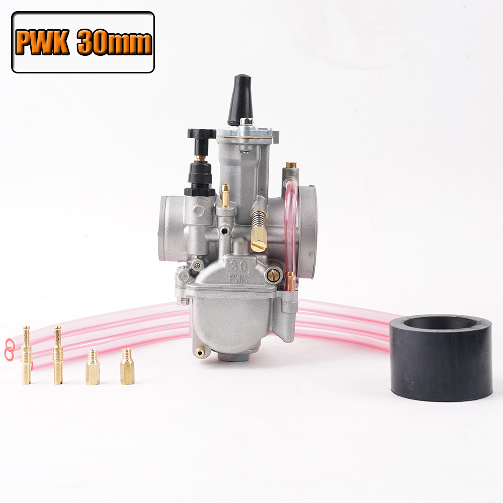 Carburador universal PWK, 21 24 26 28 30 32 34 mm PWK Inyección de potencia del carburador de motocicleta, para carreras Mikuni Koso ATV Yamaha: Negro