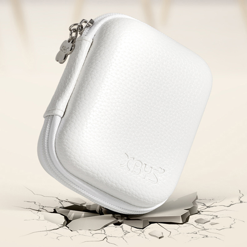 Sac de rangement portable en cuir Élpour gadgets numériques, mini coque rigide, étui de chargeur pour écouteurs, câble de données, évaluation de disque U