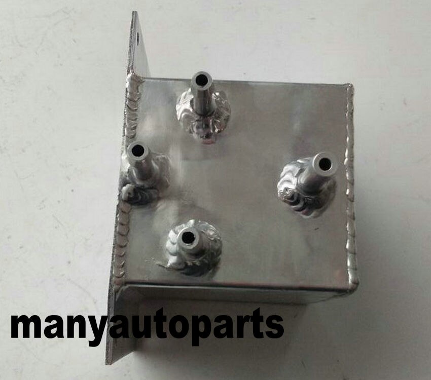 UNIVERSAL 2.5L ALUMINUM RADIATOR COOLANT OVERFLOW TANK + PRESSURE CAP 2.5 LTR