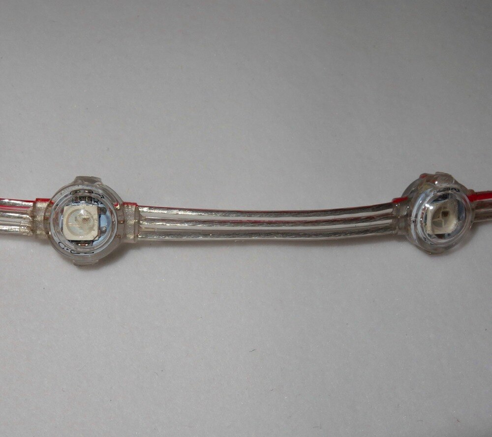 Adresseerbare SK6812 volledige kleur RGB DC5V IP68 LED pixel string; 5 cm draad afstand; 40 stks een string