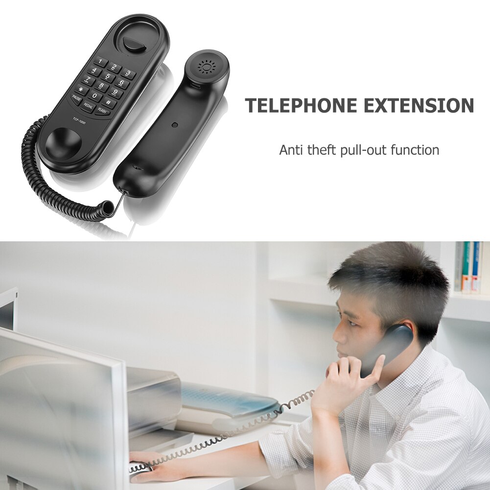 Téléphone fixe mural à gros bouton, pour maison, hôtel, pavé de numérotation fixe, unité de base
