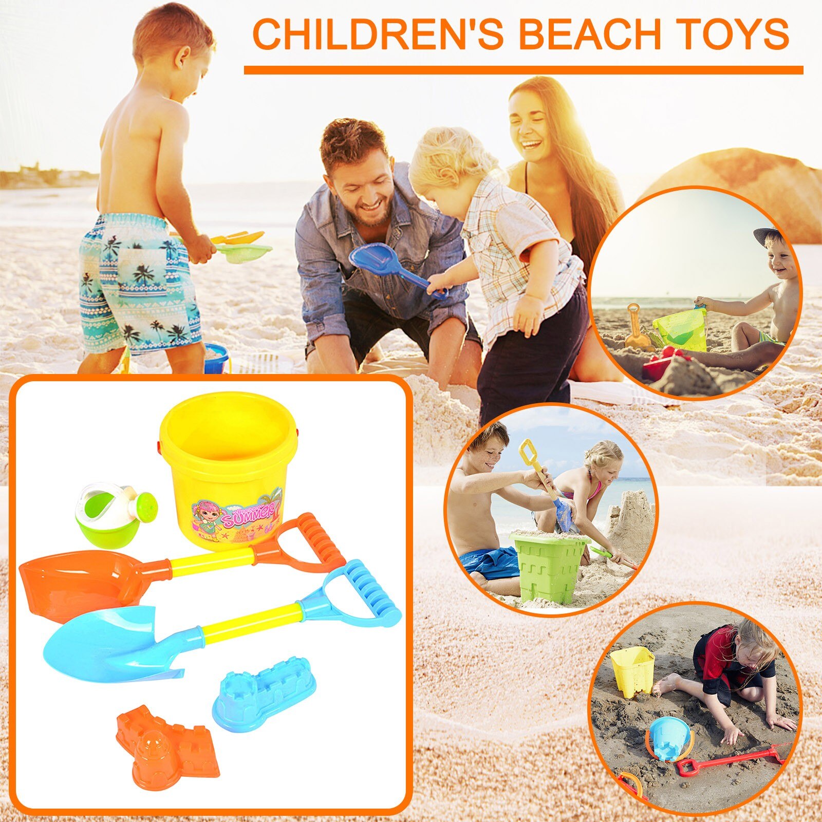 Beach Toy Sand Set Sand Play Sandpit Toy Summer Outdoor Toys Sandpit Toys Baby Learning Education Toys For Kids Fun Toys ##: G