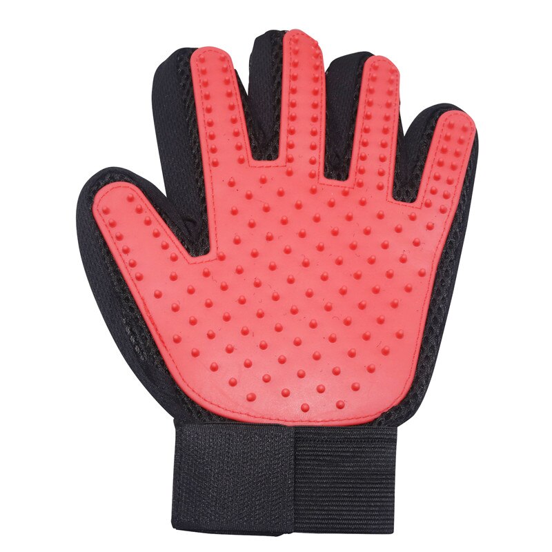 20 pcs Animal breeding nursing gloves Livestock feeding adult gloves Cat Dog Cow Wool Hair Cleaning Livestock breeding equipment: Red left hand