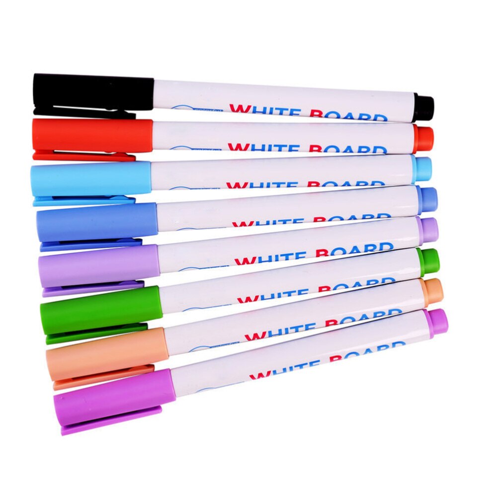 8PCS/Set Erasable Marker Pens Whiteboard Pens Writting and Drawing Pens for Whiteboard School Office