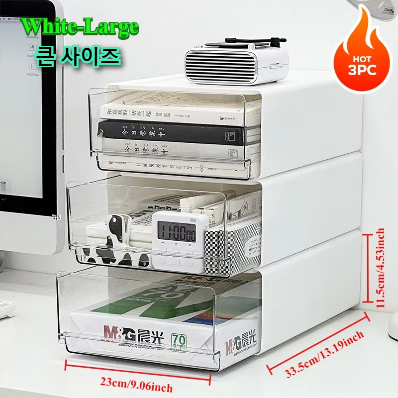 Organisator Lade Kantoor Transparant Bureau-organizer Laden Document Diversen Houder Desktop Make-up Laden Briefpapier Kasten: Paars
