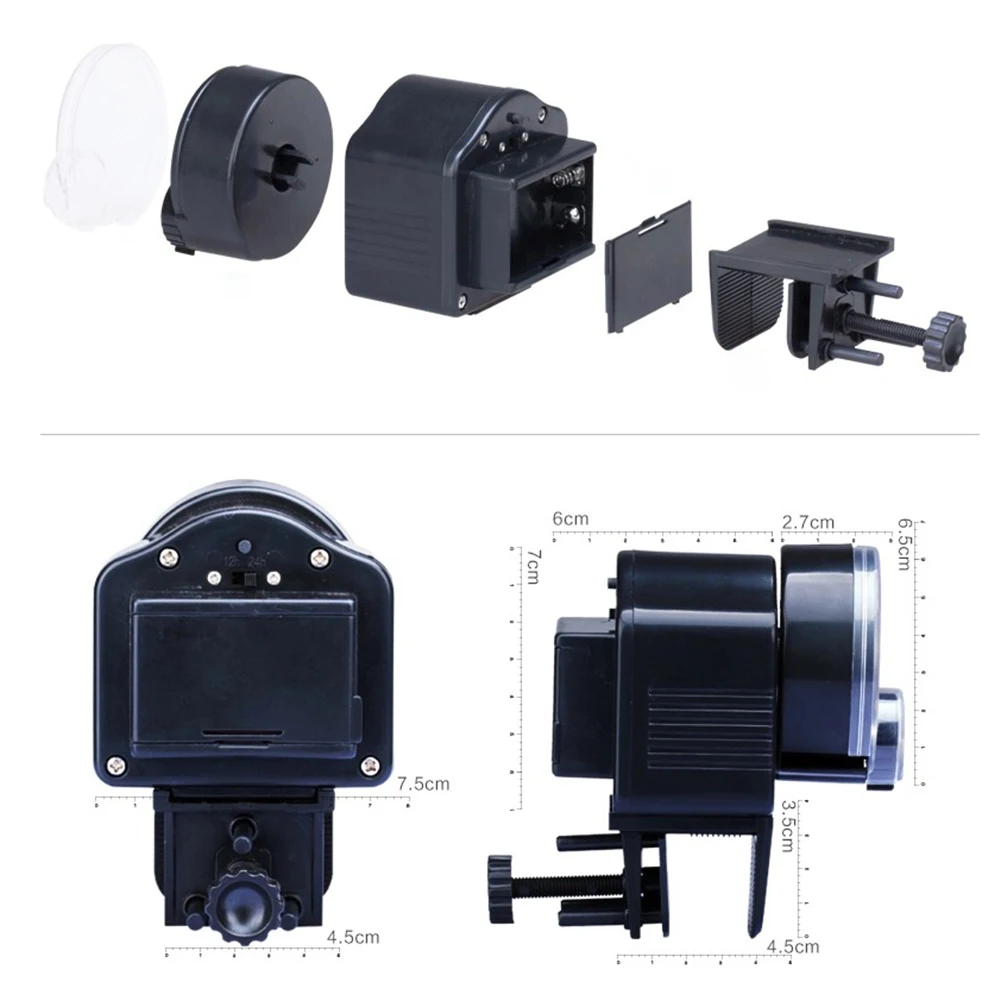 Automatischer Fischfutterspender für Aquarien, verstellbarer automatischer Futterspender mit Timer für Haustiere, Produkte