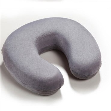 Zachte U Vormige Trage Rebound Memory Foam Reizen Nek Kussen Voor Office Vlucht Reizen Katoen Kussens Head Rest Kussen: gray