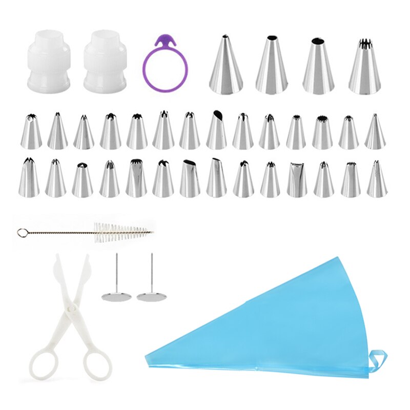 40Pcs Diy Leaf/Star/Rosette Piping Tips Set Pastry Nozzles Piping Bag Nozzles Nozzles Cake Making/Decorating/Icing Tools 057: Default Title