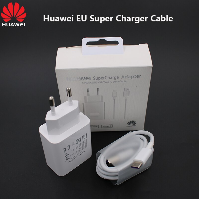 Originele huawei 5v/4.5a supercharger adapter 5a type c usb kabel voor  p9 p10 plus  p20 p30 p40 pro mate 9 10 20 30 pro honor 10