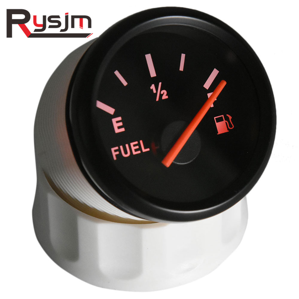52mm indicador de nivel de combustible coche digital medidor de partes automotrices indicadores 12V 24V para Universal para barco del camión del coche RV Camper de la motocicleta