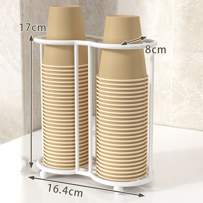 Cup Storage Holder Luxury Disposable Cup Support Frame Household Kitchen Paper Cup Holder Tea Cups Dispenser Kitchen Gadget: green