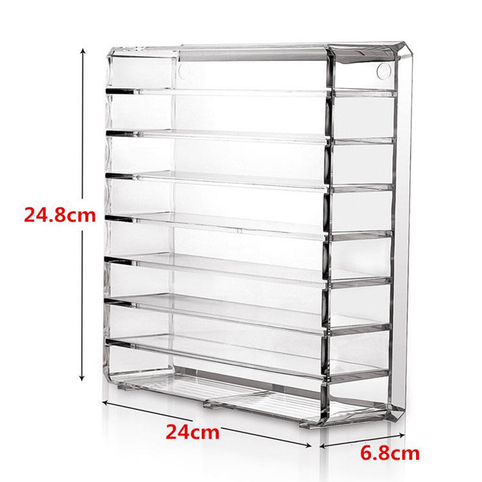 Clair acrylique maquillage organisateur maquillage porte-outils poudre gâteau boîte beauté éponge rouges à lèvres mallette de rangement pour cosmétique