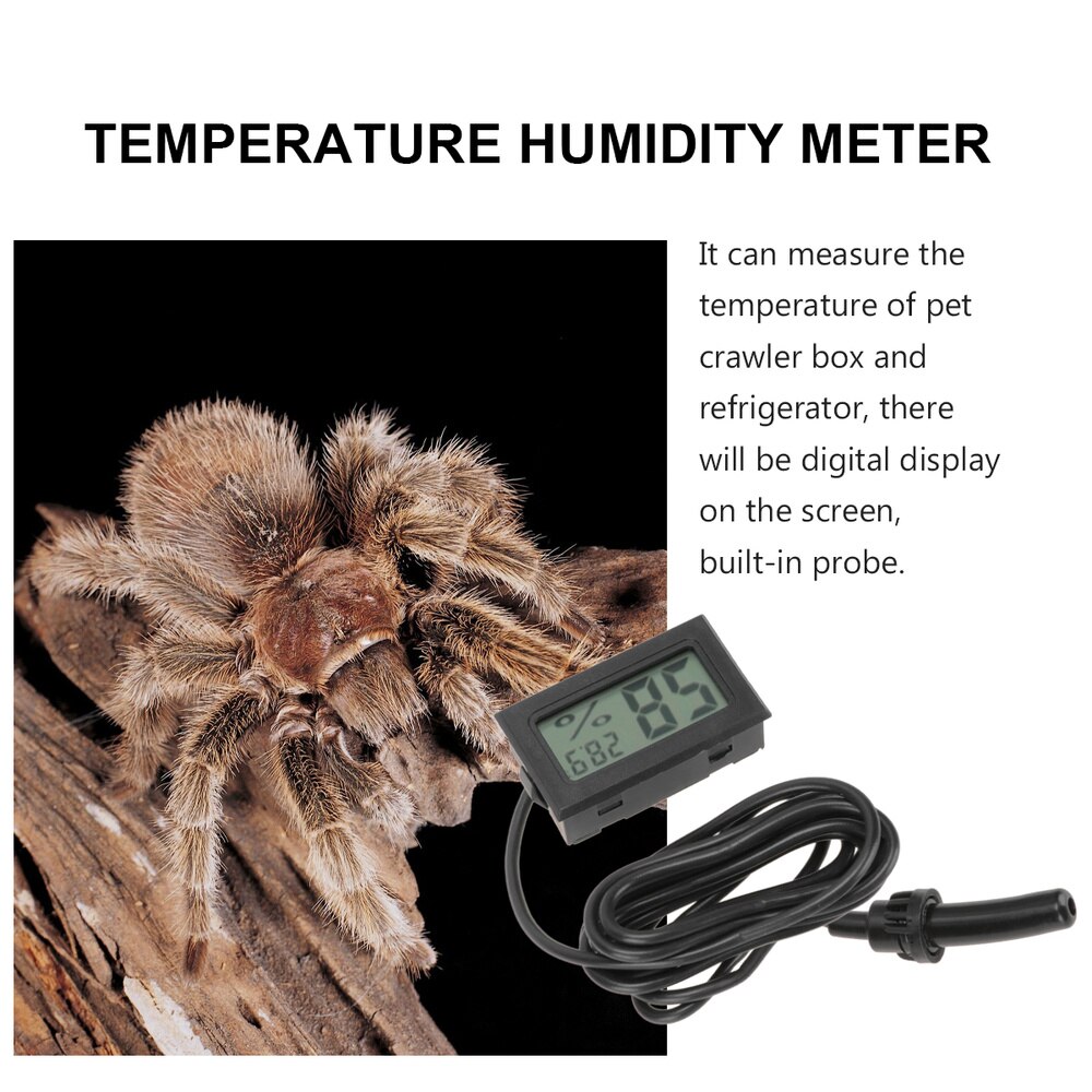 5pcs Wire Humidity Gauge Meter Mini Indoor Outdoor LCD Hygrothermograph