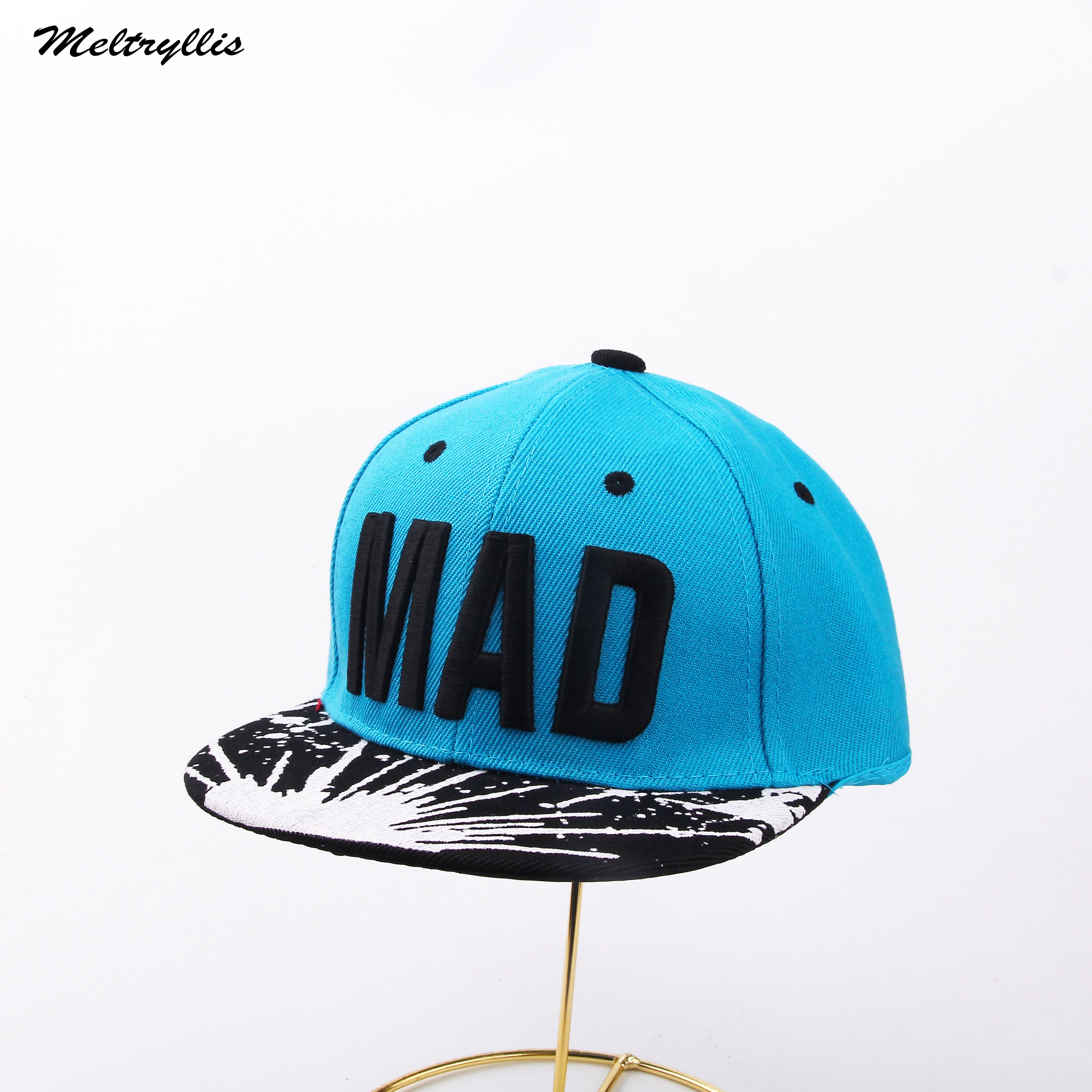 [meltryllis] bogstaver broderi "kad" hip hop kasket unisex baseball hat personlighed simple solhætter: Himmelblå