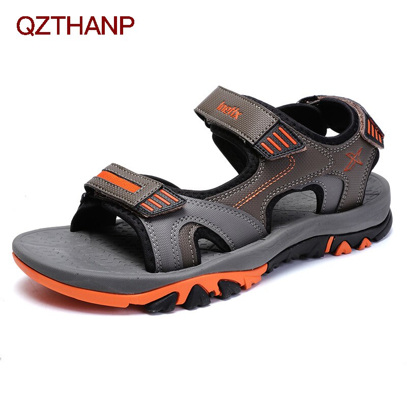 Herresko voksne kørende mande fritidssko åndbare anti-chok zapatos hombre anti-skrid udendørs sandaler slidstærke: Orange / 9.5