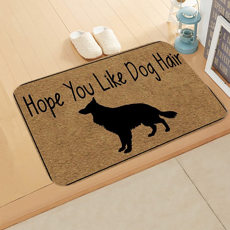 40x60cm Fleece Tür Matte Brief Hund Gedruckt Fußmatte Anti-slip Eingang Fußmatten für Schlafzimmer Badezimmer vintage Teppich Teppich: 1