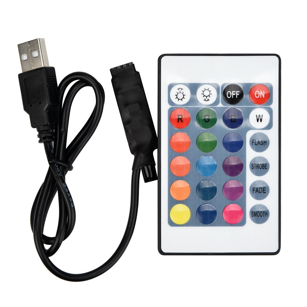 100CM USB LED Strip Light TV Back Lamp 5050RGB Colour Changing+Remote Control