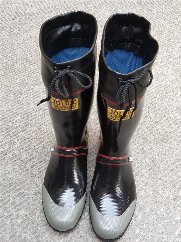 Rubber Waders White Race Big Size Wading Waterproof Long Boots Men Aqua Mud Rain Shoes Fishing Water Garden High Wellies: black / 8
