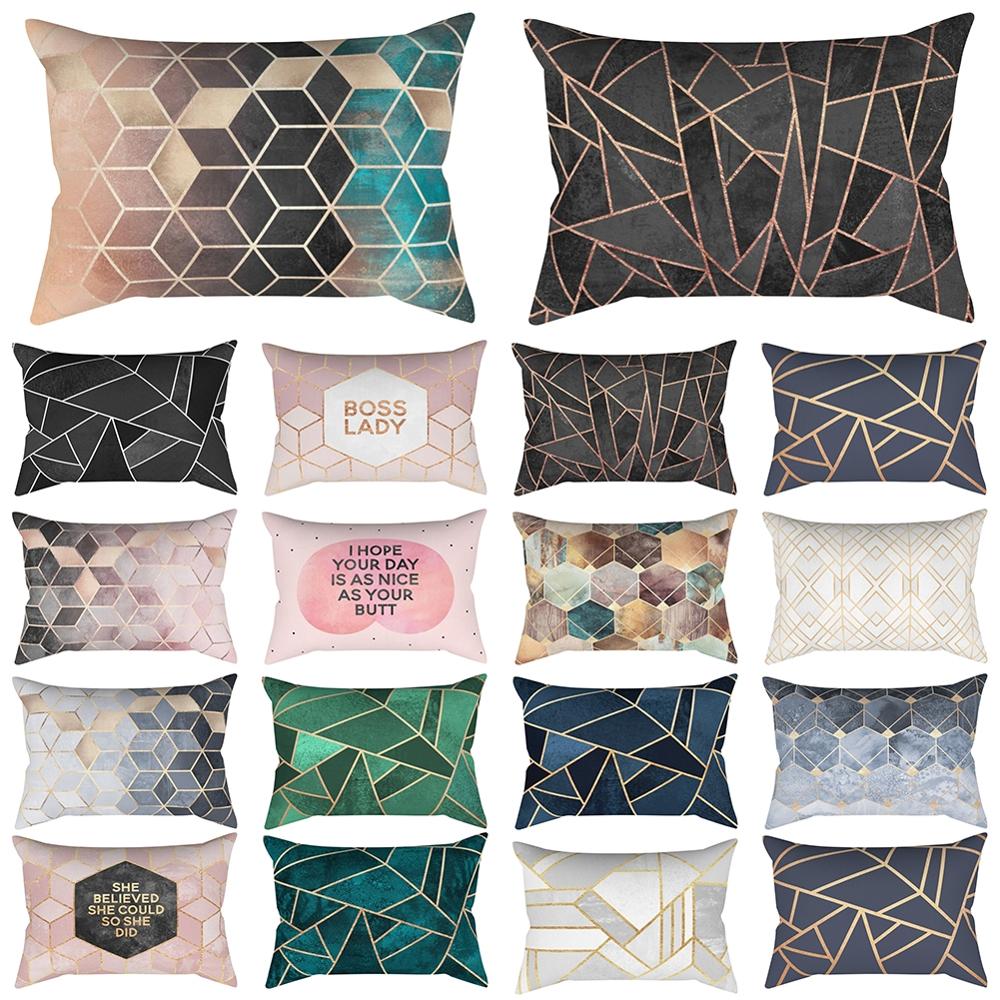 Geometrische streep rechthoekige kussensloop knuffel kussenhoes 30*50 cm woondecoratie slaapkamer woonkamer stijlvol