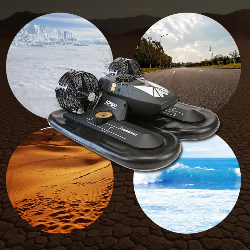 RC Boat Hovership Amphibious Transport Dock 6CH Remote Control Hovercraft Boat High Simulation