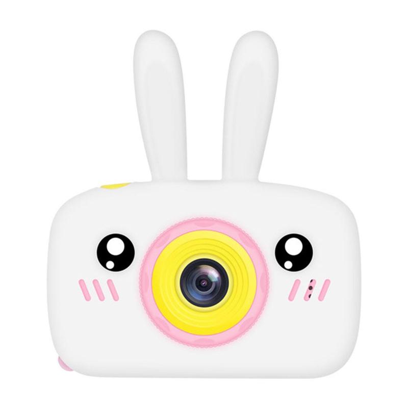 1Pc HD Digital Camera Children's Camera 2 Inch Cute Toys Toy Birthday Children's Children's Camera Cartoon 1300W Camer E5N3: White