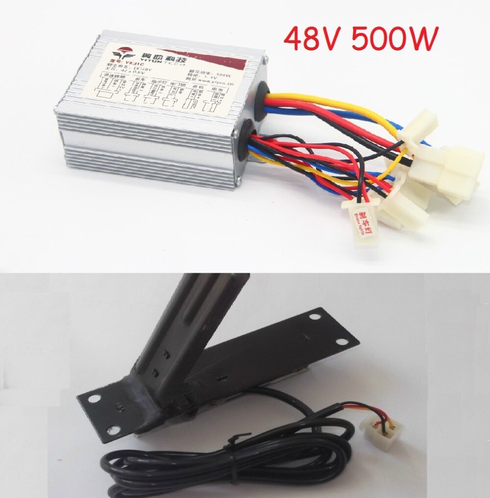 24V 36V 48V 500W Motor Brushed Speed Controller with Foot Throttle Pedal Accelerator For E-bike Scooter
