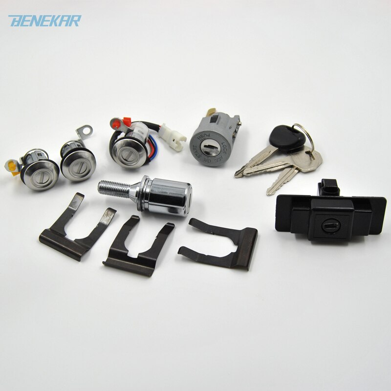 Benekar For Mitsubishi Pajero Montero MK2 4G54 4G64 4M40 6G72 Ignition Glove Box Spare Tire Door Lock Cylinder with Key