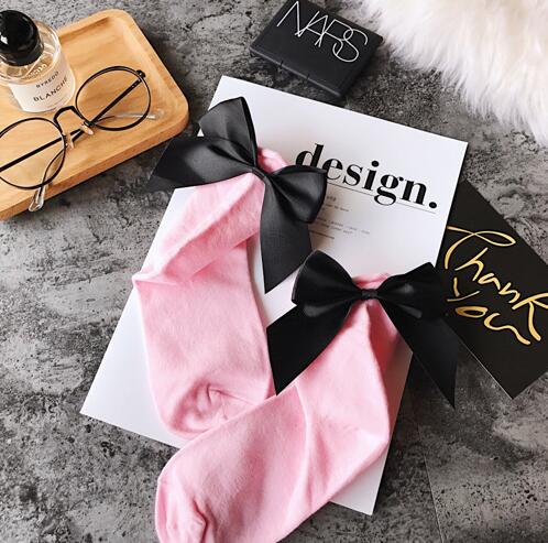 Chaussettes en coton à gros nœud pour femmes, à la , colorées, Kawaii, mignonnes, pour filles: 14