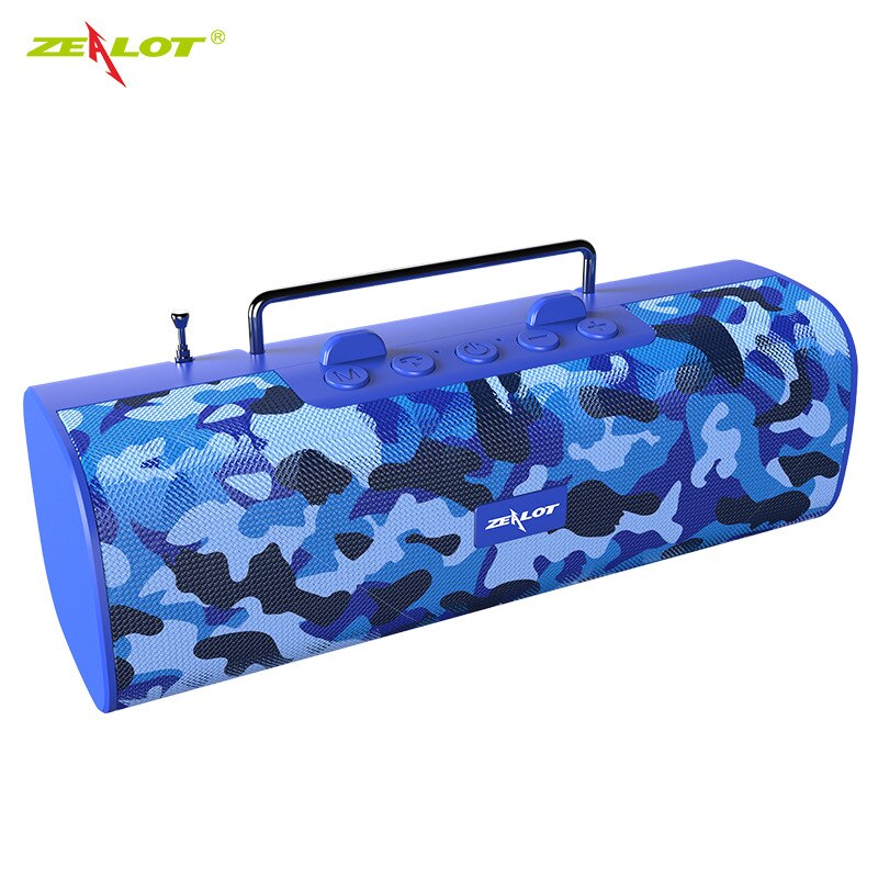 S40 Bluetooth Speaker Outdoor Subwoofer Fm Super Radio Met Antenne Mobiele Telefoon Stand Audio: Blauw